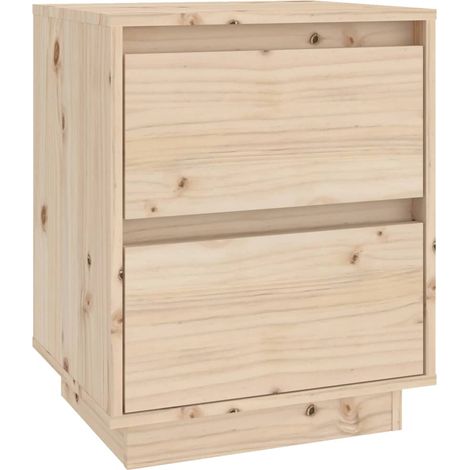 Mesita de noche madera maciza de pino 40x35x50 cm vidaXL