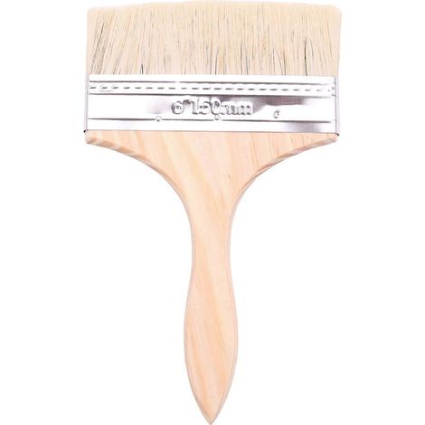 Pinceau à poils larges (220 x 135 mm) avec manche en bois, outil de peinture murale (1/5)