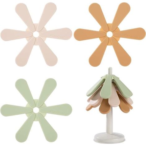 Dessous de Plat - Silicone - Arbre de Noël - Réutilisable - Résistant à la Chaleur - Pliable (1/4)