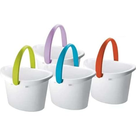 Secchio Pulizia Casa Love Ovale Bianco con Manici Colorati Gio'Style 4 Colori