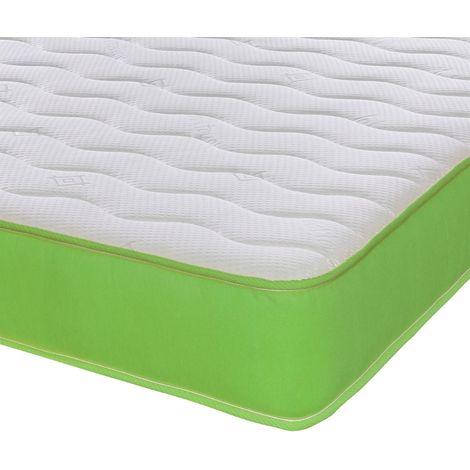 eXtrame Comfort ltd Cooltouch Essentials Green Border Memory Foam Mattress, 2ft6 by 5ft9 Shorty Small Single (1/5)
