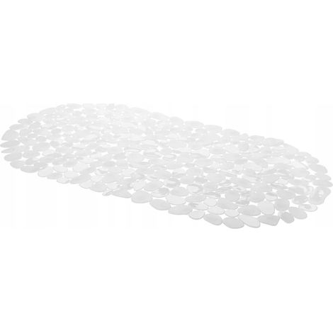 Tappetino antiscivolo per vasca da bagno con ventose, 67x35 cm, bianco. (1/2)