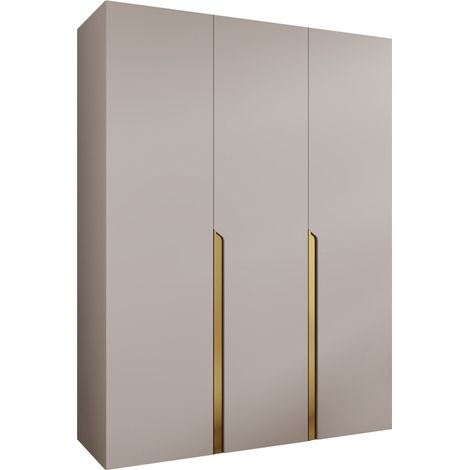 Armario Hartford 580, Cachemira, 202x150x52cm, Puertas de armario: Con bisagras, Número de estantes: 0 (1/5)