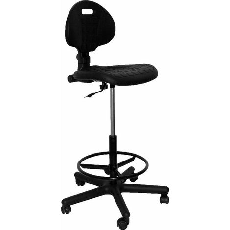 Tabouret en polyuréthane noir (1/5)