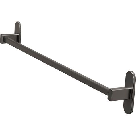 Porte-chaussons mural en aluminium, étagère à chaussures et à pantoufles à fixer au mur, avec adhésif, pour porte d'entrée, petit espace, gris, L 50 cm