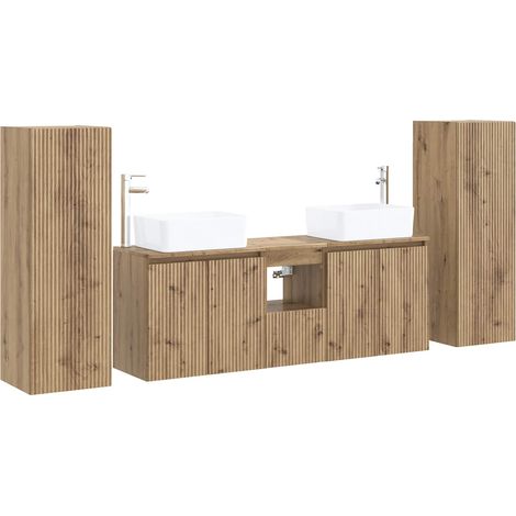 Bathroom Furniture Set 5 pcs Artisan Oak 33 x 34.5 x 100 cm vidaXL (1/5)