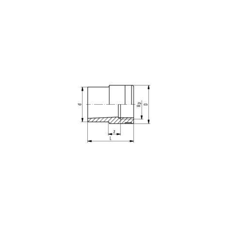 GF PVC Reduktionsnippel 12mm x 1/4" IG PN16, 721910404