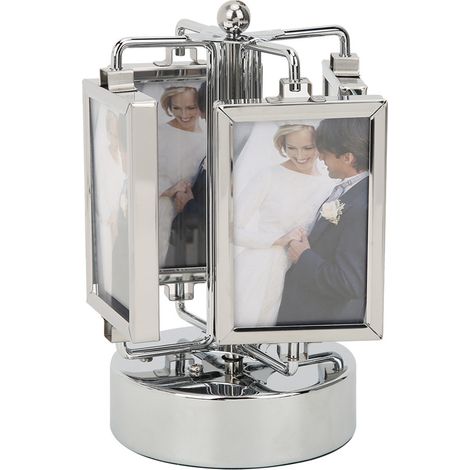 Cadre photo musical rotatif pour chambre et salon, décoration pour photo 3x2 pouces (1/5)