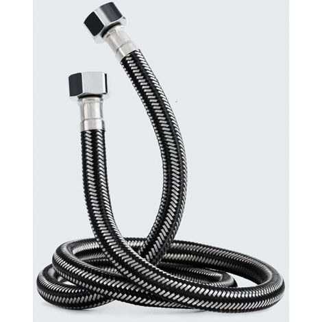 Cyslmuk – Tuyau flexible sanitaire 1.5M – Tresse en acier inoxydable – G1/2 femelle – Résistant à la corrosion et haute pression – Pour chauffe-eau et robinet (1/2)