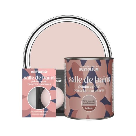 Peinture pour Boiseries & Armoires de Salle de Bains, Finition Brillante - Champagne Rosé (1/3)
