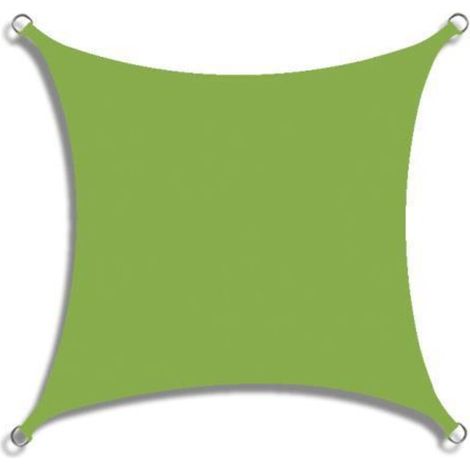 Toile Tendue Terrasse 2x2M Voile d'ombrage anti UV Protection des rayons UV Tissu imperméable Résidérant Aux Intempéries Pour Terrasses Piscines, Vert