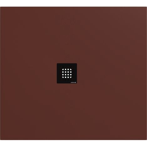 Receveur de douche FLEXIA en marbre coulé 110x100cm, découpable selon vos demandes, marron mat (1/4)