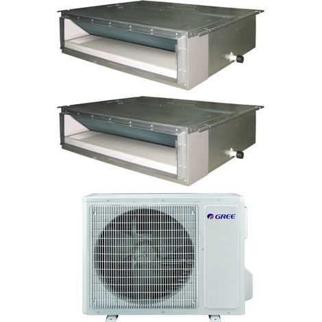 Gree Klimagerät Ducted Dual Split Inverter 9+12 mit GWHD(24)NK6OO R-32 9000+12000