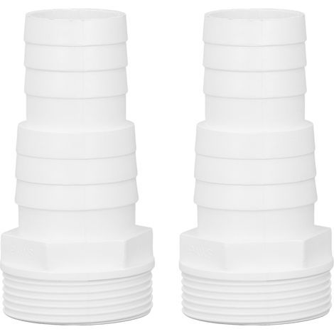 Adaptateur Tuyau Pompe Piscine 2 Pièces – Filtre Plastique à Filetage Mâle 1-1/2" pour Remplacement et Réparation Rapide (1/5)