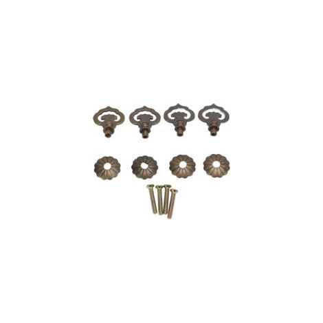 Poignées de porte Sollbry Vintage, lot de 4, couleur bronze antique, forme de nuage porte-bonheur, poignées de meuble, style vintage, poignées de tiroir décoratives à monter soi-même pour boîtes IP (1/5)