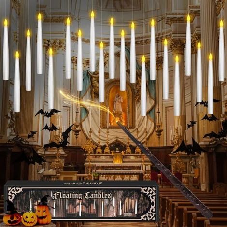 Lot de 20 guirlandes lumineuses flottantes - Guirlandes LED avec baguette magique, parfaites pour la décoration d'Halloween et une ambiance festive (1/5)