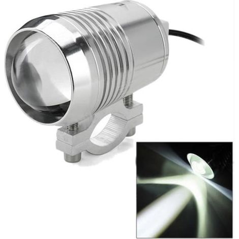 Phares LED Moto U2 12V 30W Anti-brouillard Lumière Forte/Faible Argent (1/3)