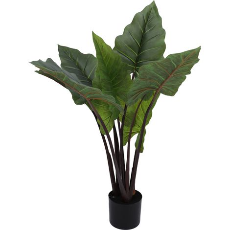 Fiore artificiale in vaso, pianta verde alta 100 cm, decorazione realistica