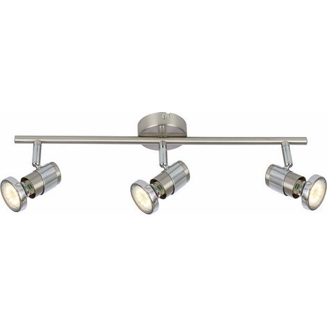 Plafoniera industriale Emina 2, 3 spot GU10, cromo Reality