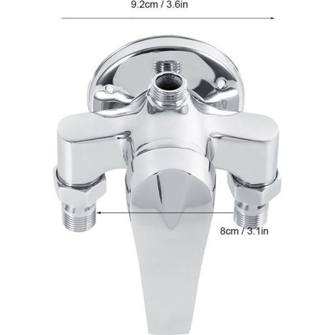 Mitigeur - Filetage Mâle G1/2 - Cuivre Et Plastique - Pour Douche Et Lavabo - 1 Pièce (1/4)