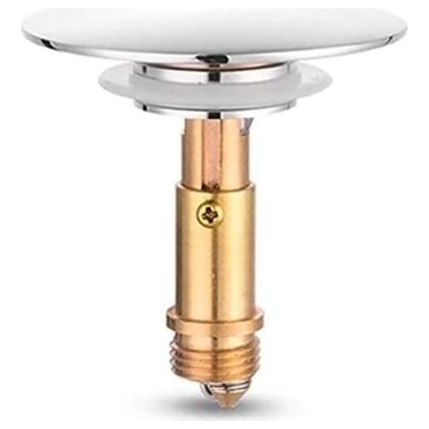 Bouchon à ressort pour lavabo de salle de bain, lavabo, évier, bouton poussoir en laiton pour lavabo, cuisine, salle de bain (1/5)