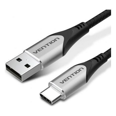 Cable USB 2.0 Tipo-C Vention CODHD/ USB Tipo-C Macho - USB Macho/ Hasta 60W/ 480Mbps/ 50cm/ Gris