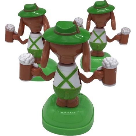 Figurine de chien solaire dansante avec bière, jouet solaire oscillant, décoration pour voiture ou maison, jouet pour enfants, cadeau (1/4)