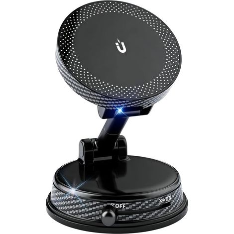 Supporto magnetico per telefono da auto con ricarica wireless da 15 W, regolabile a 360°. Ideale per pendolarismo quotidiano, viaggi in auto, taxi, consegne, gite in famiglia, lavoro e camion. (1/5)