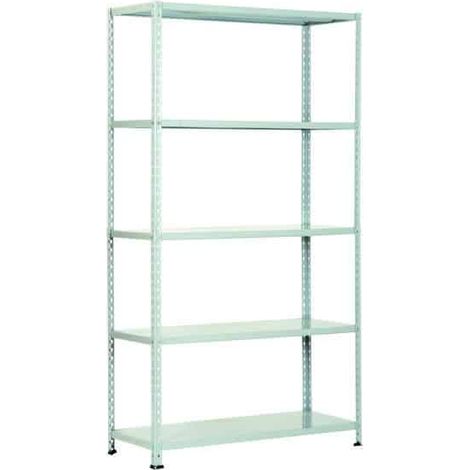 SCAFFALE SCAFFALATURA METALLO 5 RIPIANI MENSOLE LAMIERA ZINCATO 200x40x100cm 420
