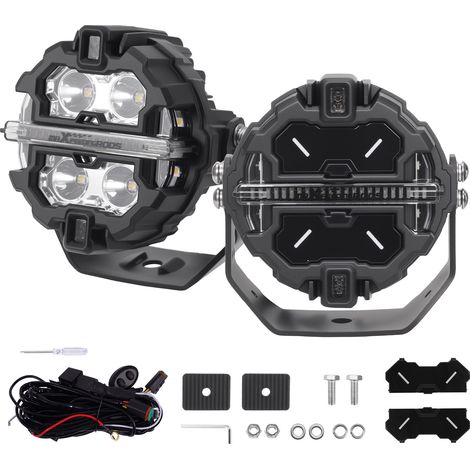 2X 160W LED Driving Pod Lights For Off Road 4X4 SUV Marine White Amber DRL IP68 (1/5)