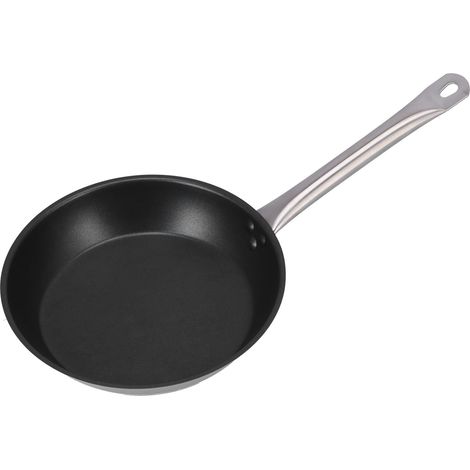 Bratpfanne aus Edelstahl 304, antihaftbeschichtet, hitzebeständig, ideal zum Braten und Eierkochen, professionelles Kochgeschirr für Küche und Restaurant, 280 x 50 mm (1/5)