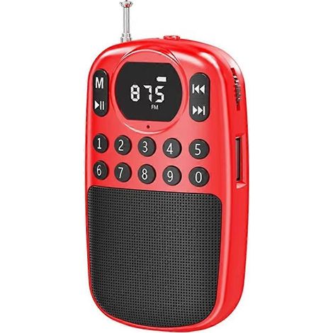 Pocket FM Radio Numérique Récepteur HD Affichage Enceinte Bluetooth sans Fil MP3 Lecteur de Musique Support Carte TF a (1/5)