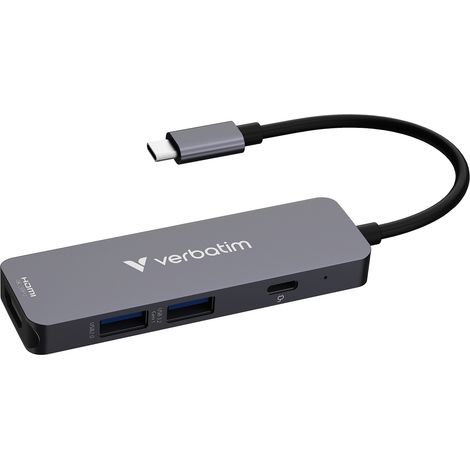 Verbatim 32155 hub di interfaccia USB 3.2 Gen 1 (3.1 Gen 1) Type-C 5000 Mbit/s Grigio