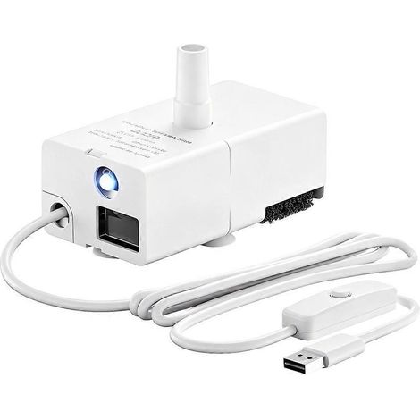 Chat eau fontaine pompe 5V Detachable résistant à l eau Quiet chiot eau fontaine pompe avec lumière pour chiot Kitten (1/5)