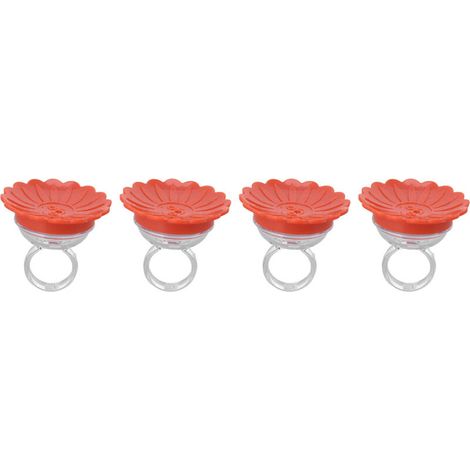 4PCS Mangeoire à Colibris Portative, Alimentation de Près, Couleurs Vives et Compacte pour Jardin