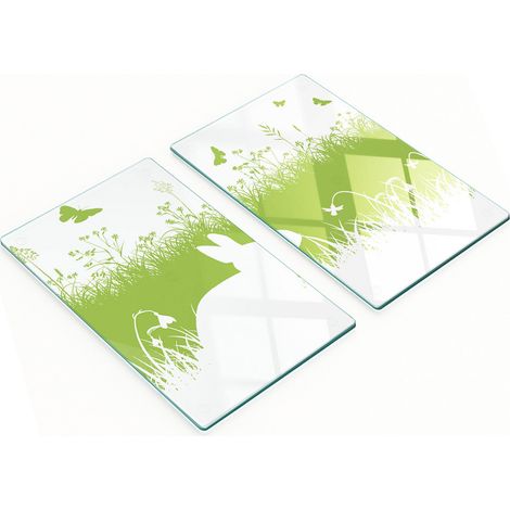 Eleganti e resistenti lavagne in vetro con stampa di coniglietto pasquale, 2x30x52 cm (1/5)