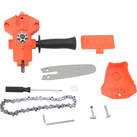 Adaptateur pour scie à chaîne 4 pouces Mini Drill, ABS et acier portable, kit de conversion pour perceuse électrique, accessoire scie à chaîne électrique