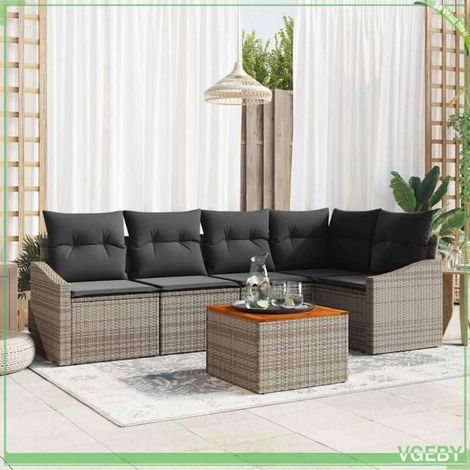 Meuble de jardin - FAF EICY - Modulable - Gris - Rangement intégré - Protection anti-UV (1/5)