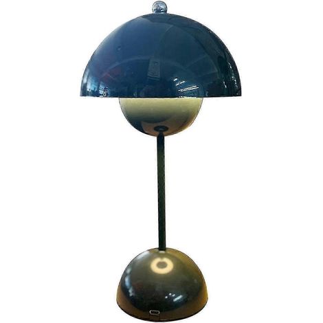 Lámpara de mesa recargable de estilo nórdico danés, con forma de capullo de flor, puerto USB y luz regulable.