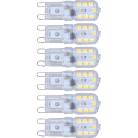 G9-Dimmlampen, augenschonend, energiesparend, 14 LEDs, 3 W, für Kronleuchter und Tischlampen (6er-Pack), natürliches Licht, 220 V (1/5)