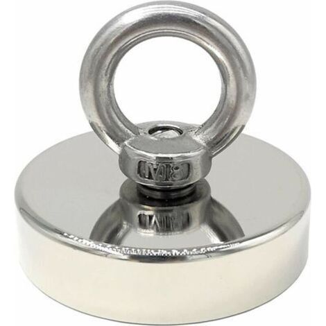 aimant néodyme 140 kg force diamètre 60 mm (1/4)