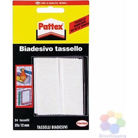 Nastro biadesivo Pattex pretagliato 25 x 12 mm