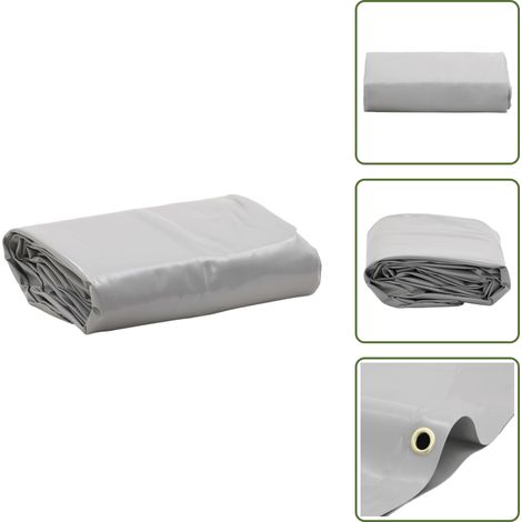 The Living Store Bâche gris 2,5x4,5 m 600 g/m² - Couverture Extérieure - Bâche Imperméable - Bâche Protectrice - Bâche Multifonctionnelle - Bâche Résistante