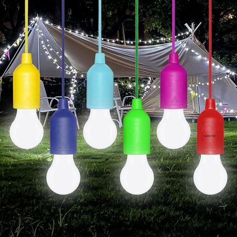 Lampara De Camping - 40 Lumen - Luz Fría 6000 K - Cuerda De Luz 1 M - Alimentación Por Pilas - Para Tienda De Campaña Jardín Fiesta Interior (1/5)