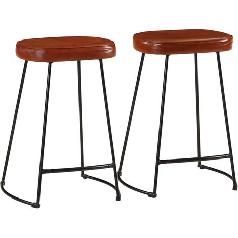 Barhocker 2 Stk. Dunkelbraun 41x29x62 cm