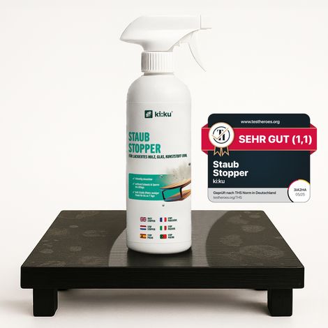 ki:ku Staub Stopper - reduziert Staubablagerungen auf glatten Oberflächen - 0.5 l (1/5)