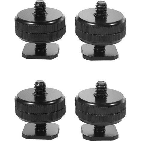 Adaptateur de fixation pour griffe flash 1/4 pouce-20 pour trépied (lot de 4) (1/5)