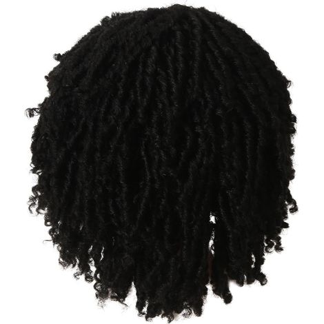 1 perruque africaine creuse tressée courte bouclée en fibre chimique pour femme (1/5)