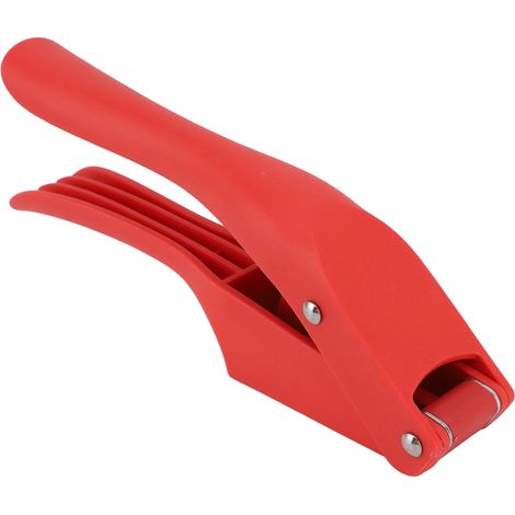 Presse-ail multifonction 2 en 1, efficace, facile à utiliser, avec poignée ergonomique, hachoir de cuisine, couleur rouge. (1/5)