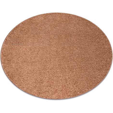 Teppich rund INDUS kupferrot 82 eben, Melange orange rund 100 cm